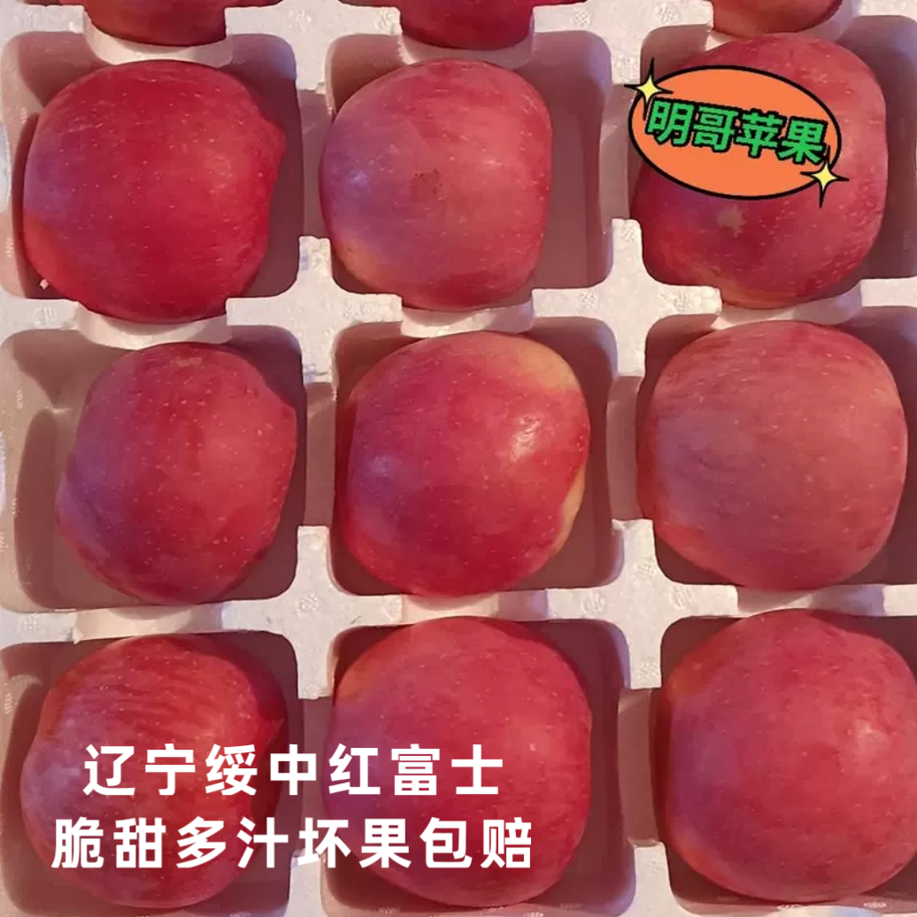 辽宁绥中红富士苹果新鲜脆甜当季水果整箱产地直发