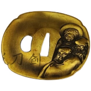 武士刃全铜刀镡柄圈柄盖日本刀护手多款纯铜装具动漫刀具配件包邮