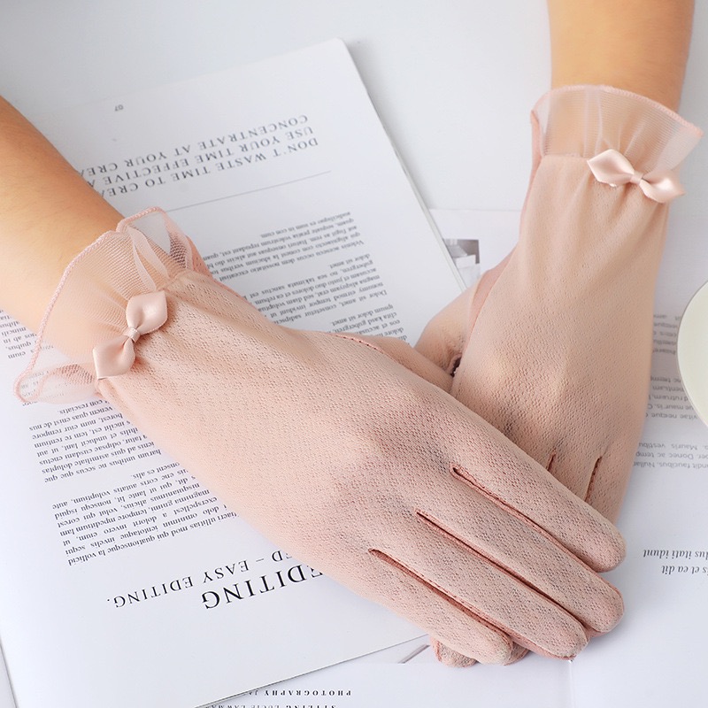 冰絲防曬手套女防紫外線觸屏防滑