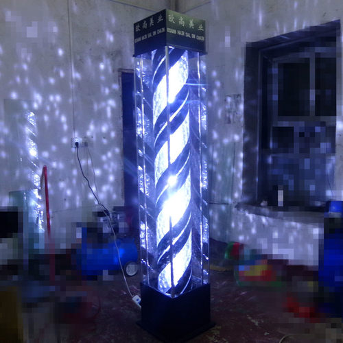 美发转灯落地玻璃led发廊标志灯