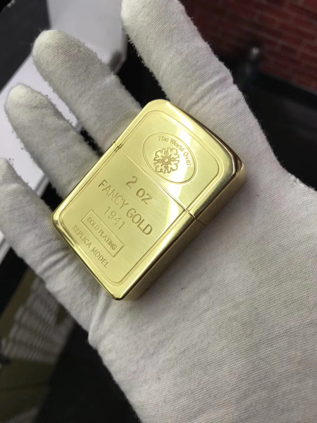 zippo之宝打火机原装正版日版1941古典复刻金色金砖土豪金礼物