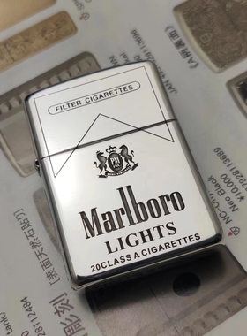 zippo美国防风纯银打火机