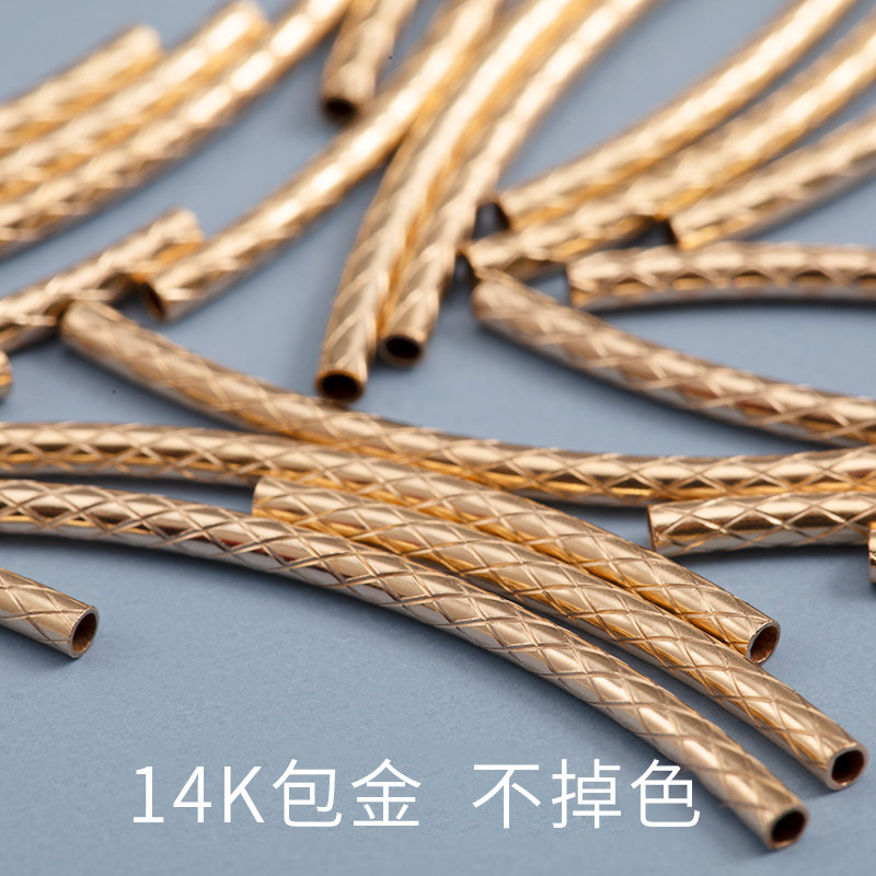 미국 14K 금으로 채워진 메쉬 팔꿈치 스트라이프 골드 팔꿈치 DIY 페르시 목걸이 꼰 레드 로프 팔찌 쥬얼리 액세서리