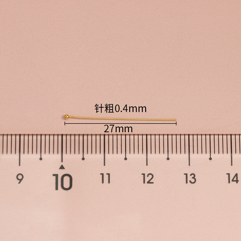 미국 14K 금으로 채워진 둥근 머리 바늘 공 바늘 DIY 귀걸이 귀걸이 팔찌 쥬얼리 연결 바늘 비 변색 액세서리