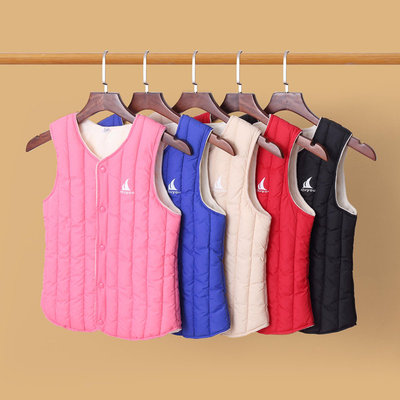 加厚羽绒秋冬季羊羔毛保暖背心