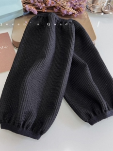 2025韩版秋冬季新款黑色纯色长款袖套轻薄羽绒服套袖成人气质护袖