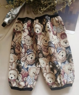 新款可爱小熊袖套秋冬长款女卡通办公学生短款套袖羽绒服防污护袖