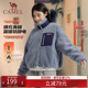 宽松夹棉保暖抓绒休闲外套 新款 骆驼女装 羊羔绒外套女秋冬季