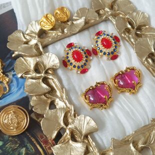 【耳夹合辑】中古风重工宫廷夸张耳坠耳夹无耳洞复古气质贵气耳饰