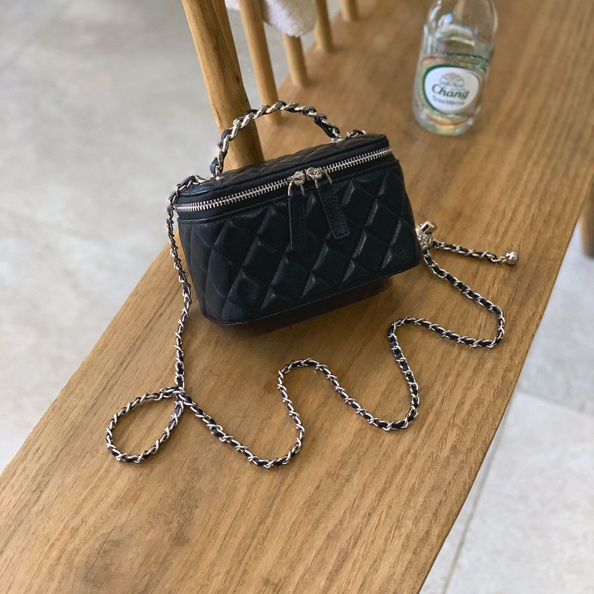 小香风盒子包小香盒子包真皮链条盒子包黑色包包小香风菱格链条包