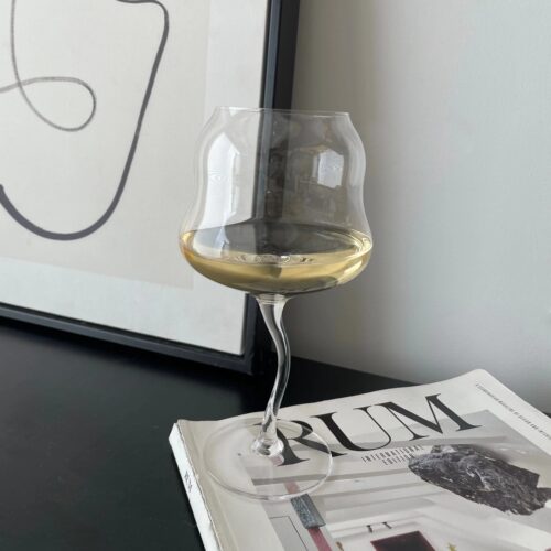 ins风小众设计感水晶玻璃高脚杯