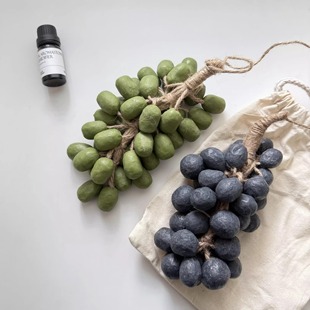 挂件伴手礼 持久留香 植物青提沐浴手工香皂 仿真葡萄香薰皂 正版