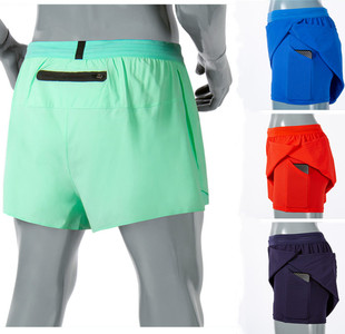 零阻力2022夏季 男女 手机三分短裤 运动训练跑步健身马拉松带内衬装