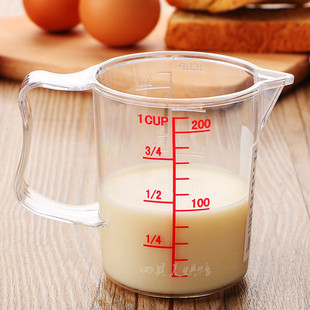 三能器具pc塑料量杯SN4706烘焙基础带刻度200毫升量杯计量杯200cc