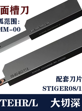 端面槽加长切深度刀杆大切深端面槽刀STEHR2525M08/10-80-200T15