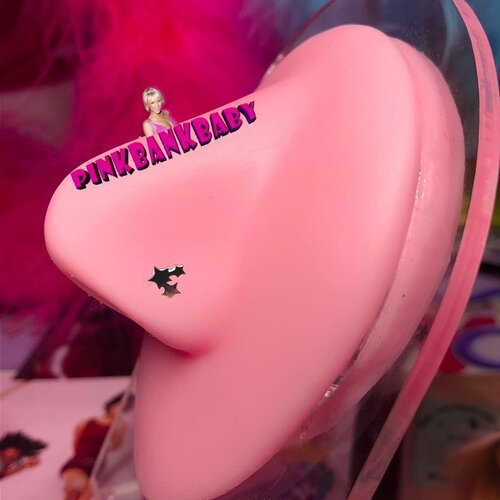 欧美ins外贸2000s辣妹星星钛钢L型鼻钉穿刺饰品Star Nose Ring