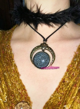 原创项圈复古美拉德皮绳女