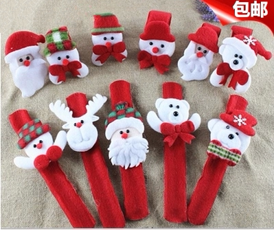 圣诞装饰品红色手环手腕节日用品