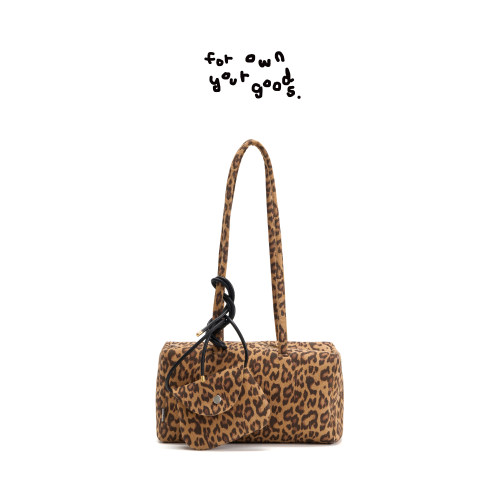 FYOGS｜豹纹大容量饭盒型环保牛皮单肩包