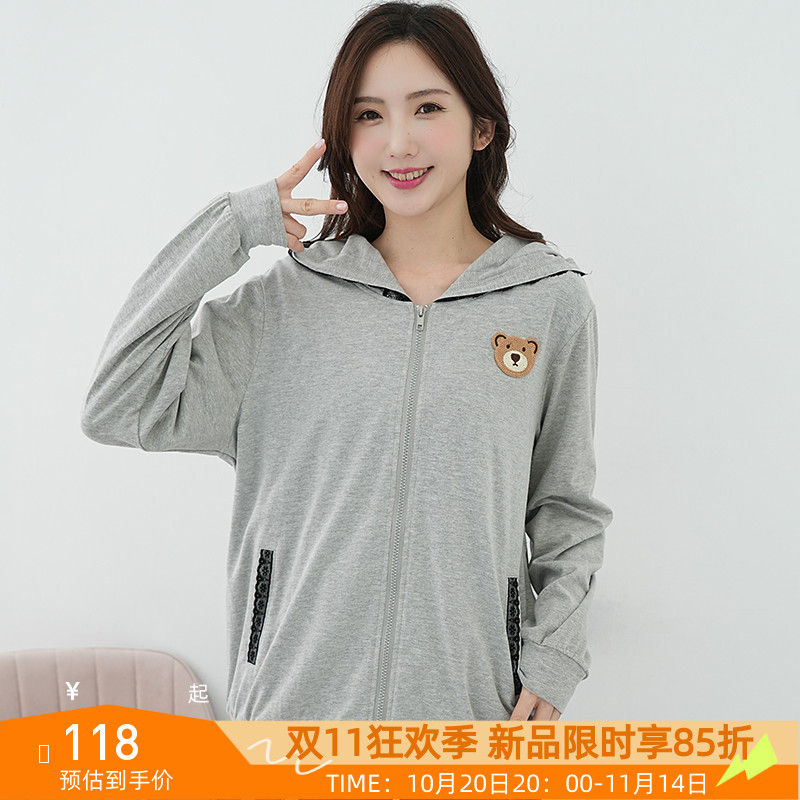 大码胖mm显瘦韩版蕾丝连帽外套