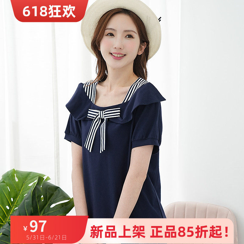 艾依琪格大码巨好看女装胖mm气质方领蝴蝶结上衣2026年胖妹妹短袖