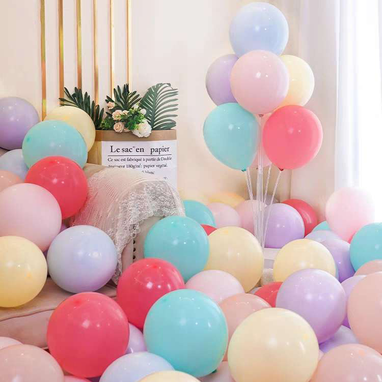 节日庆典圆形乳胶马卡龙色气球