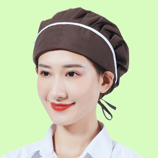 纺织女工帽食品网帽厨师帽男酒店厨房防尘餐厅食堂面包烘培师帽子