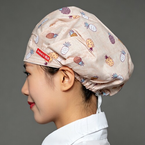 纯棉厨师帽子女炒菜餐饮护士牙科