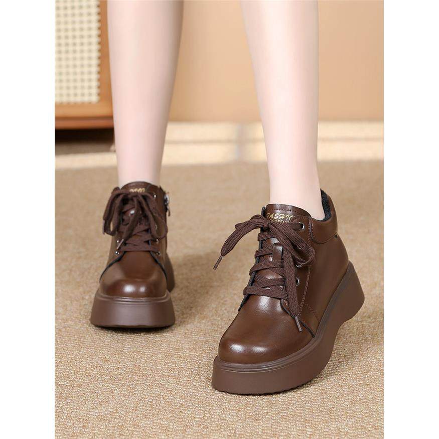 厚底短靴女2025新款秋季英伦风小个子增高马丁靴显脚小百搭大码41