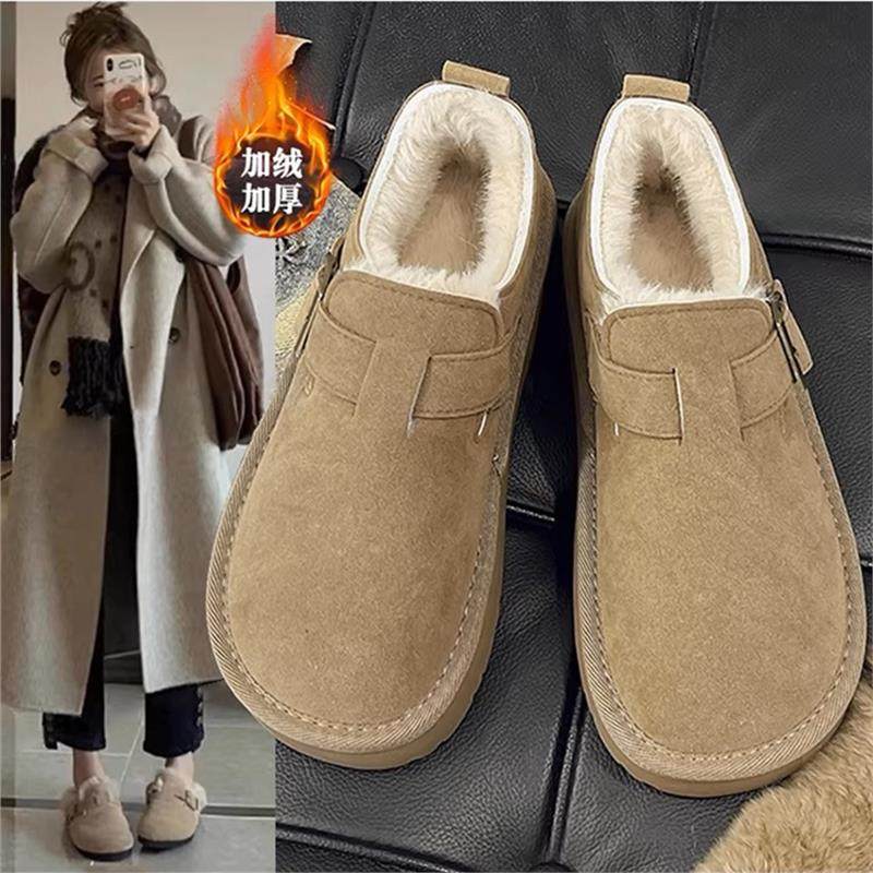 厚底加绒加厚勃肯鞋女2025年新款冬季保暖博肯豆豆棉鞋子雪地靴,女鞋,时尚雪地靴,淘宝优惠券,粉丝福利购,淘宝优惠卷