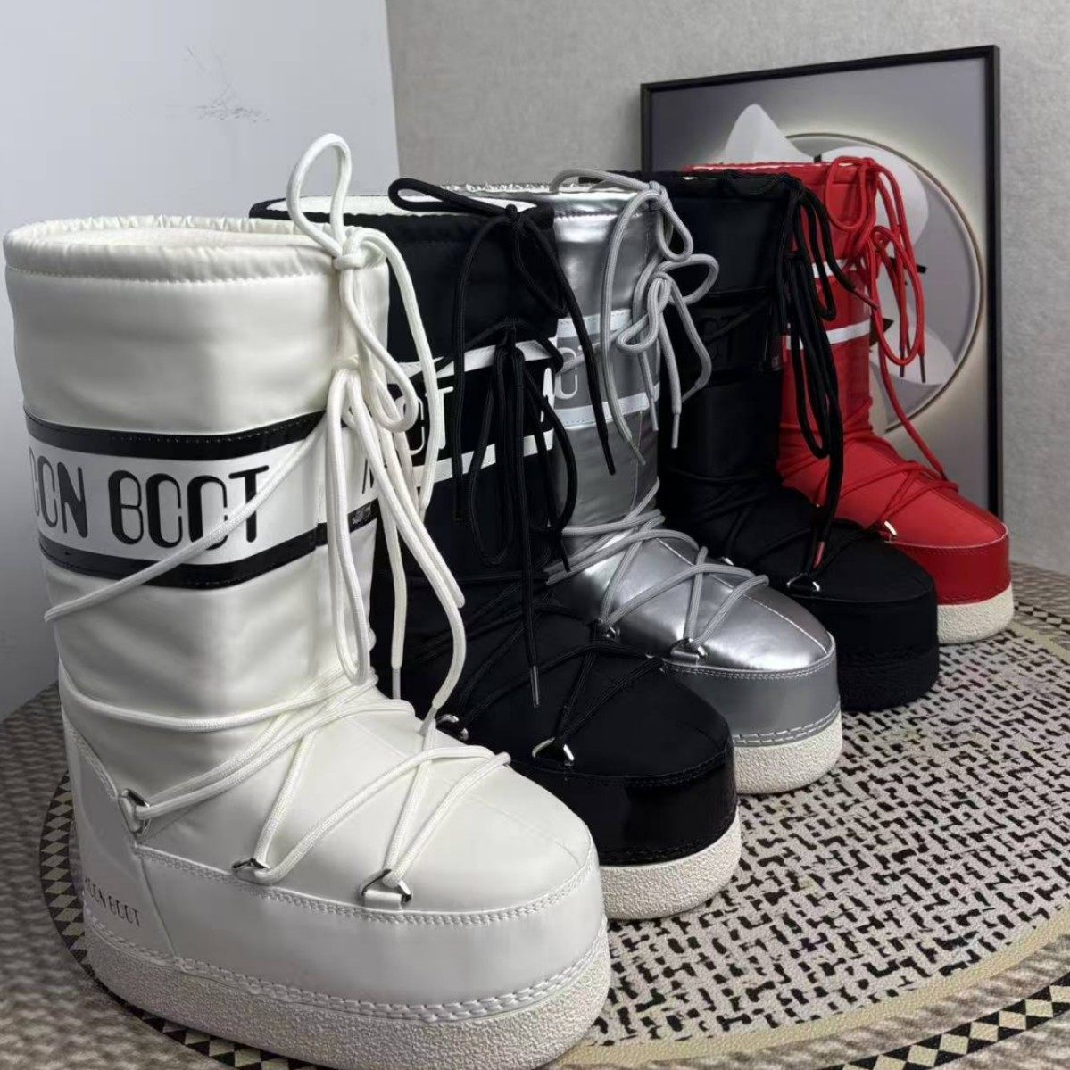 升级版同款厚底月亮靴2025冬季新款长筒滑雪鞋保暖雪地靴女,户外/登山/野营/旅行用品,雪地靴,淘宝优惠券,粉丝福利购,淘宝优惠卷