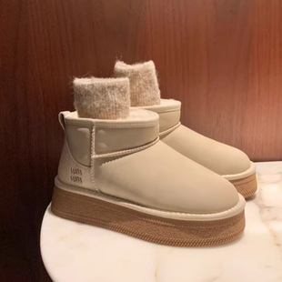 【sheii苏茵茵】冬日精灵~防污保暖加绒厚底羊毛毛短靴女雪地靴冬