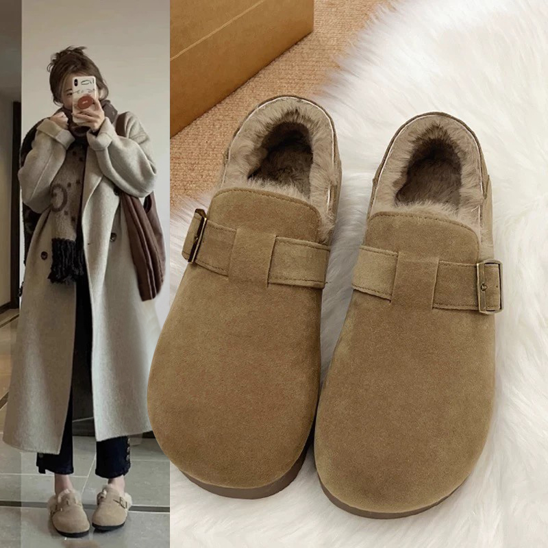 全包加绒勃肯鞋女2025新款冬季外穿毛毛鞋豆豆棉鞋防滑保暖雪地靴,女鞋,时尚雪地靴,淘宝优惠券,粉丝福利购,淘宝优惠卷