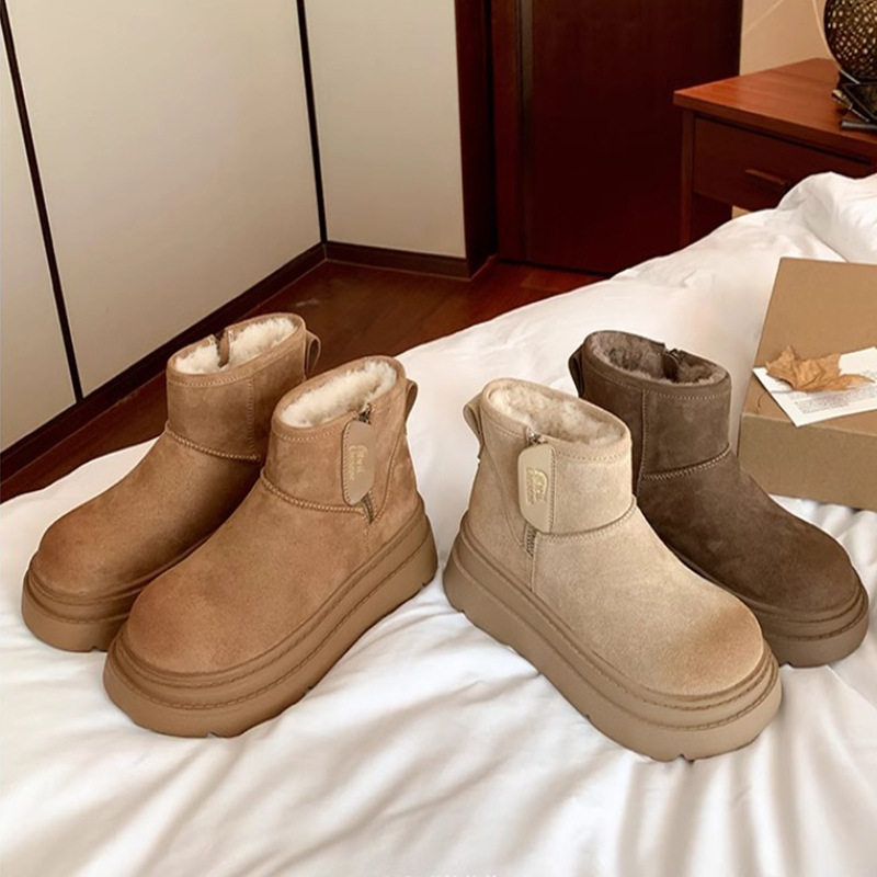 【苏茵茵同款】小耳朵~加绒厚底小矮筒羊毛毛短靴子女雪地靴冬季,户外/登山/野营/旅行用品,雪地靴,淘宝优惠券,粉丝福利购,淘宝优惠卷