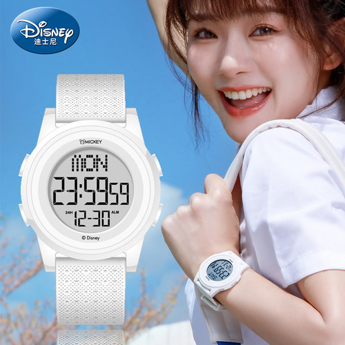 迪士尼电子表初中生运动儿童