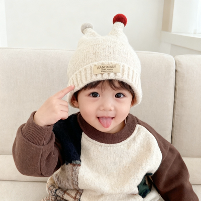 宝宝帽子秋冬可爱加厚保暖针织帽