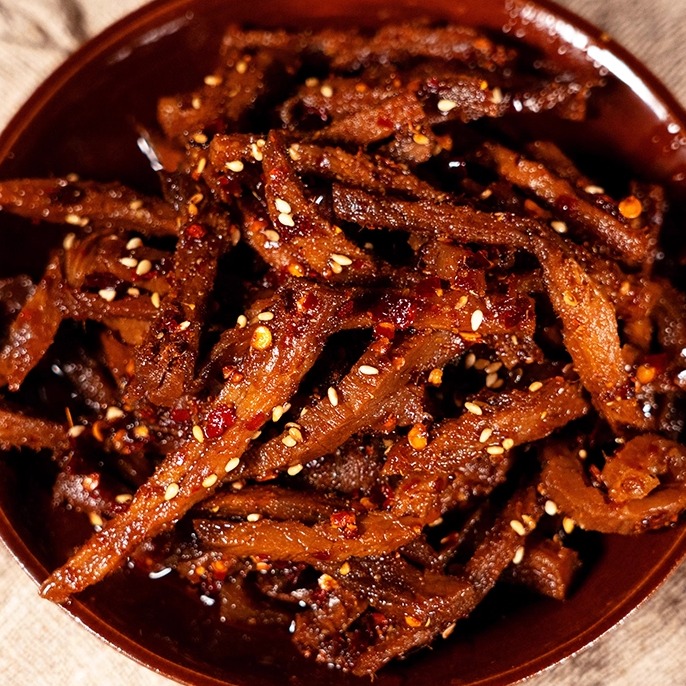 甜都味香思冷吃猪肉干纯手工制作四川特产零食麻辣猪肉干原味解馋
