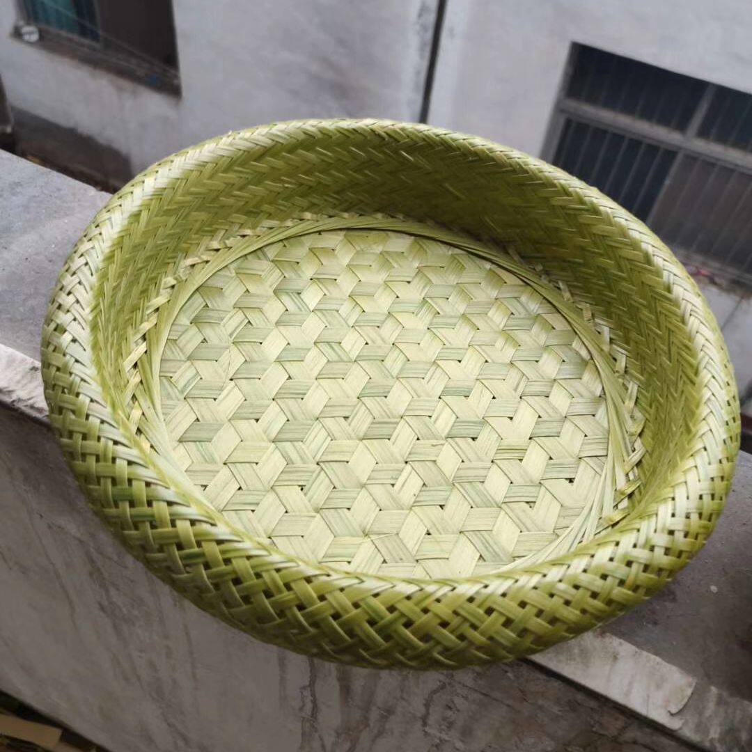 订做推荐民俗特色手工艺品竹编织水果盘家居实用收纳整理盘天然竹