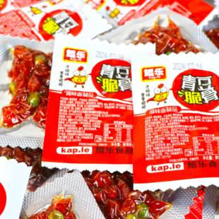 鲲乐青豆脆骨辣条零食小包装湖南特产儿时网红童年小时候面筋怀旧