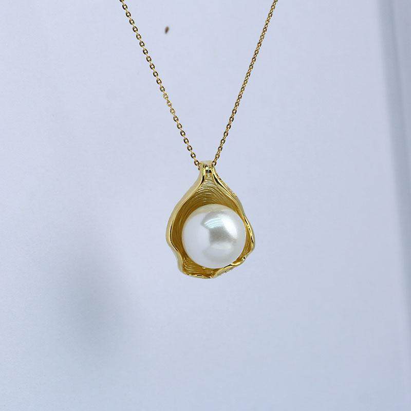 异形不规则DIY珍珠配件S925纯银