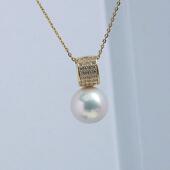 DIY珍珠配件新款 百搭气质 铜镀金镶锆轻奢圆环简约吊坠空托时尚