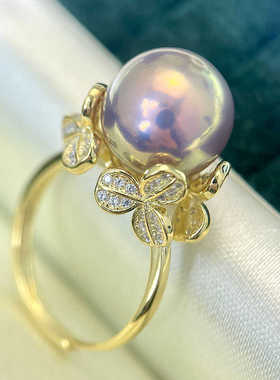 DIY戒指空托S925纯银小众设计感