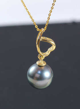 时尚镂空DIY爱心吊坠S925纯银