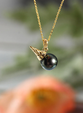 DIY珍珠配件新款S925纯银吊坠