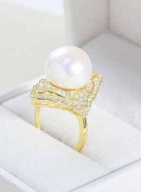 新款菱形戒指空托S925纯银精致