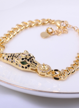 铜镀18K金锆石珍珠手链延长链