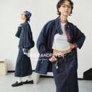 短款 鹿與飛鳥 藍調時刻 高棉復古藍立領牛仔風衣 6941 外套6940