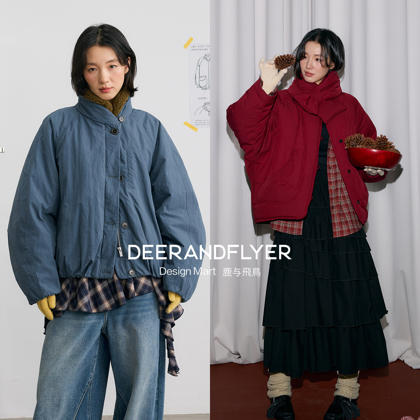 鹿与飞鸟毛领可脱卸棉服/90白鸭绒羽绒服,女装/女士精品,羽绒服,淘宝优惠券,粉丝福利购,淘宝优惠卷