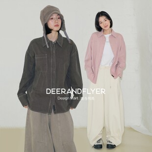 7021 235g纯棉珠地纹两色休闲贴袋翻领衬衫 鹿与飞鸟 午后电台