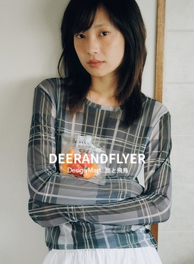 鹿与飞鸟“雨林树枝”个性透气长短袖网纱打底6694/6695/6696彐